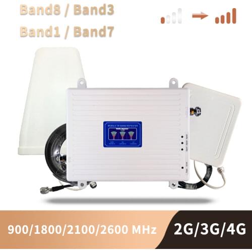2G 3G 4G Cell Phone Booster DCS WCDMA LTE GSM 900 1800 2100 2600 Tri Band Mobile Signal Amplifier Cellular Repeater