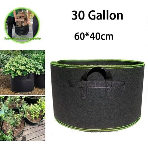30 Gallon Large Capacity Fabric Plant Grow Bags Hand Held Growing Pots Garden Vegetable Flower Planting Container Gardening Bag