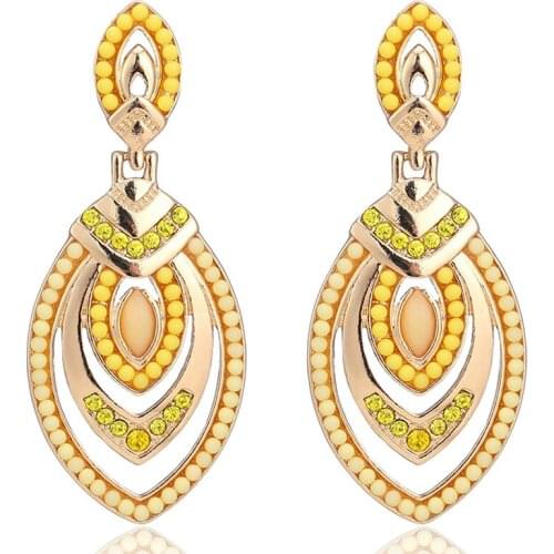 Handmade Tassel Dangle Earrings Bohemia Beaded Pendant Drop Earrings Women Statement Earrings Prom Jewellery