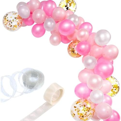 118 Pcs Pastel Pink Latex Balloon Set Gold Confetti Ballon Garland Arch Kit Wedding Birthday Party Decoration Kids Globos