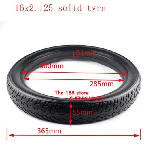 16x2.125 explosion-proofnon mountain bike Anti Stab solid tyres Hot sale bicycle-inflatable solid tires