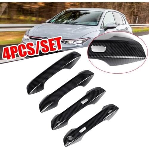 4Pcs Car Smart Exterior Door Handle Cover Trim with Key Hole for Golf 8 MK8 2020-2021 Car Accessories