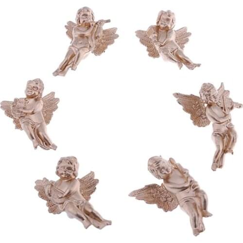 6 Kinds/Bag Angel Shaped Ornaments Wings Christmas Decorations Ornaments