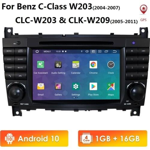 7inch 1024x600 QuadCore Car DVD Android for Mercedes/Benz C Class W203 c200 C230 C240 C320 C350 CLC W203 CLK W209 GPS Radio WiFi