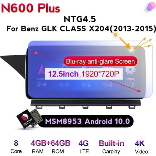GPS Car Stereo Radio Navi Carplay For Mercedes Benz GLK Class X204 2008-2015 GLK220 GLK300 GLK350 GLK250 Android 10 1920*720 4G