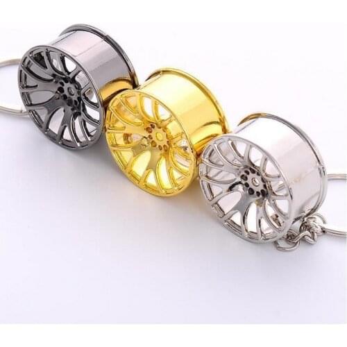 Car Keychain Wheel Tire Styling Creative Mini Car Key Ring Auto Car Key Chain Keyring for BMW VW Audi Honda Ford Dropshipping