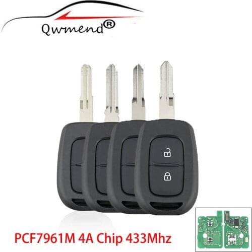 QWMEND 2BUT for Renault Key 4A Chip Smart Car Key for Renault Sandero Dacia Logan Lodgy Dokker Duster Trafic Clio4 PCF7961M