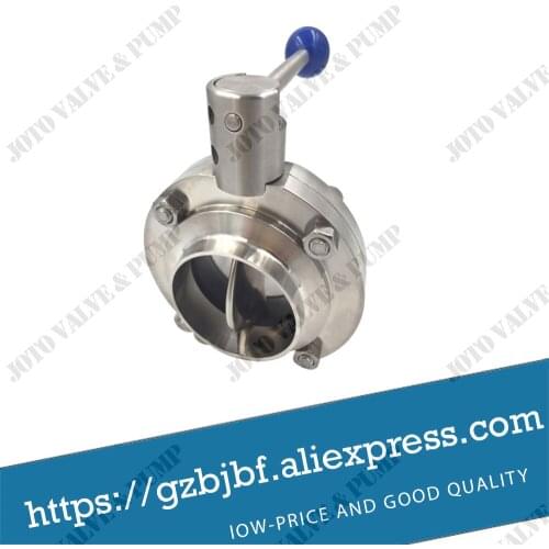 Free shipping Sanitary Butterfly Butterfly Valves