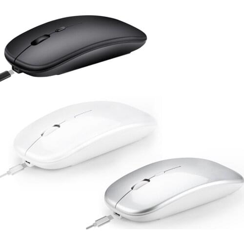 Wireless Mouse Computer Bluetooth Mouse Silent PC Mouse Rechargeable Ergonomic Mouse 2.4Ghz USB Optical Mice for Laptop PC