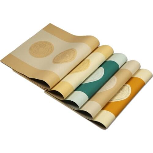 4-Characters Batik Xuan Paper Colorful 10sheets 34*70cm Chinese Couplets Rice Paper Calligraphy Brush Half-Ripe Xuan Paper