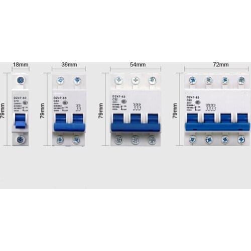 DC12-100v Circuit Breaker 24v 36v 48v 60v 1p 2p 3p 4p 1-125A Direct Air Open Atmosphere Switch Defence Tripping Operation