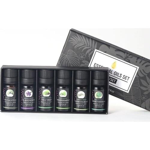 Water-soluble Flower Fruit Essential Oils Aroma Diffusers Essential Oil Humidifier Fragrance Orange Lavender 10ml 6pcs/set