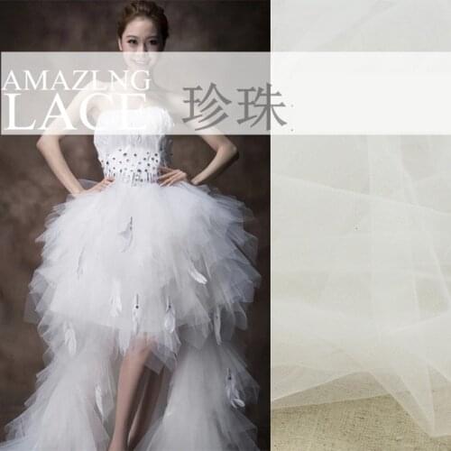 Designer super transparent Ameirca wedding mesh fabric bridal veil material white black skin net material
