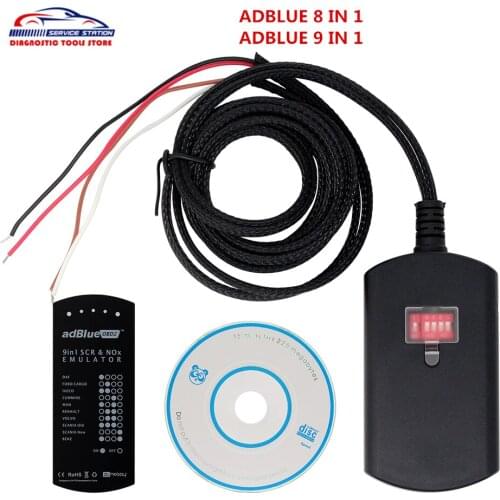2021 Truck 9 IN 1 Adblue ADBLUE Emulator 8 in 1 with Nox Sensor Adblue Emulator 8in1 9 in1 Truck Diagnostic Tool Free Shipping