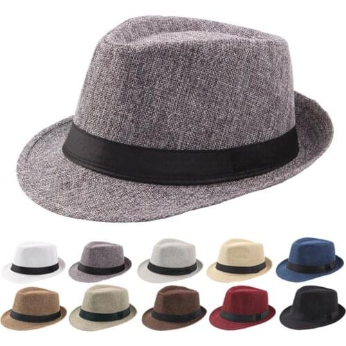 Fedora Hat Men Women Imitation Woolen Winter Women Felt Hats Men Fashion Black Top Jazz Hat Fedoras Chapeau Sombrero Mujer