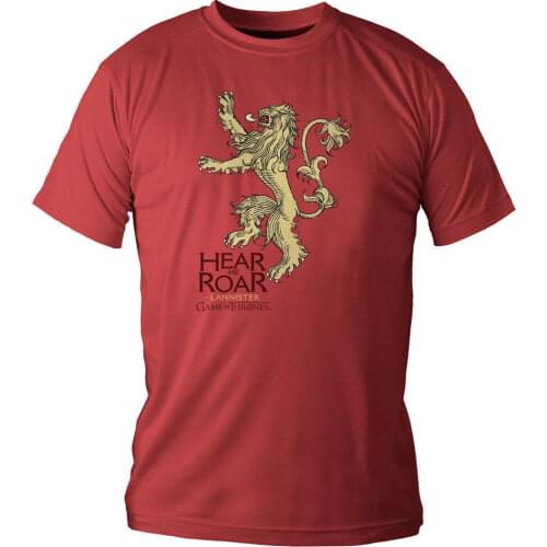 " Listen To Me Roar " Lannister Family Emblem T-Shirt. Summer Cotton Short Sleeve O-Neck Mens T Shirt New S-3XL
