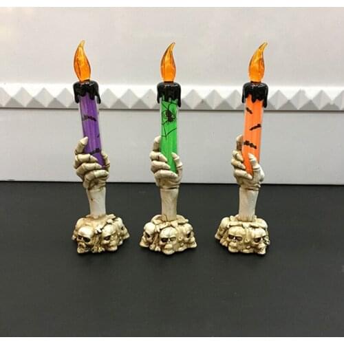 Halloween LED Candle Lamp Party Decor Pumpkin Witch Ghost Small Candle Light