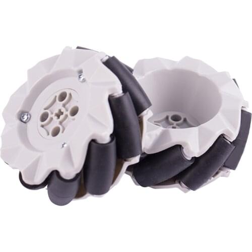 Mecanum wheel universal wheel Omnidirectional wheel Smart car accessories DIY building block tire 64mm in diamet 4pcs