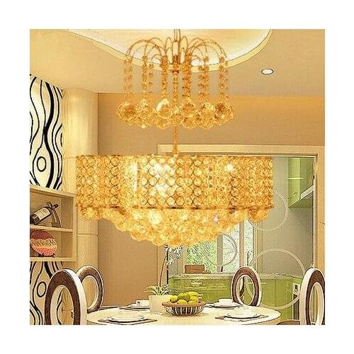 LED 60cm Pendant light European Contracted Dining-room Personality Bedroom Lighting Crystal Pendant Lamps 110-240V