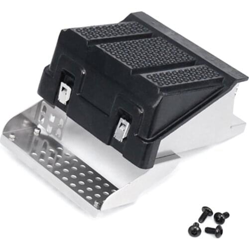 Metal Battery Box W/Plate for 1/14 Tamiya Scania RC Tractors Trucks RC Tractor Car Truck Dumper DIY Model Car Parts