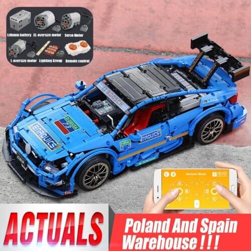 MOULD KING 13073 Motor Car Compatible 20005 MOC-6687 C63 Speed Car Set Building Blocks Bricks App Control RC Car Toy Gift