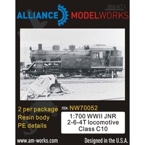 AM-WORKS NW70052 1/700 WWII JNR 2-6-4T Locomotive Class C10 (2pcs) - Upgrade Detail Set