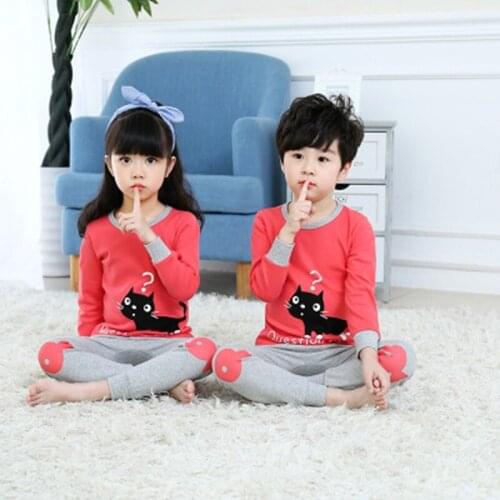 New Baby Boys Long Sleeve Pajamas Cotton Cartoon Children Pyjamas Sets Kids Clothes Suits Autumn Girls Sleepwear