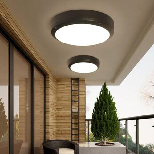 Outdoor Waterproof LED Ceiling Lamp Aluminum Garden Balcony Ceiling Light Kitchen Bathroom Villa Hotel Front Door LED Down light