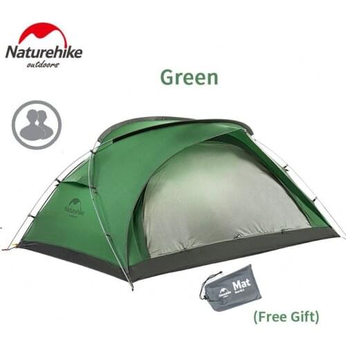Naturehike Bear UL2 Camping Tent Ultralight Large Space 2 Persons Outdoor 20D Nylon Waterproof Tent 2 Doors Ventilation Tent NH