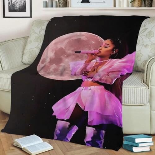 Ariana Grande 3D Print Plush Blanket Throw On Sofa Home Decor Soft Warmth Washable Nap Blanket Dropshipping