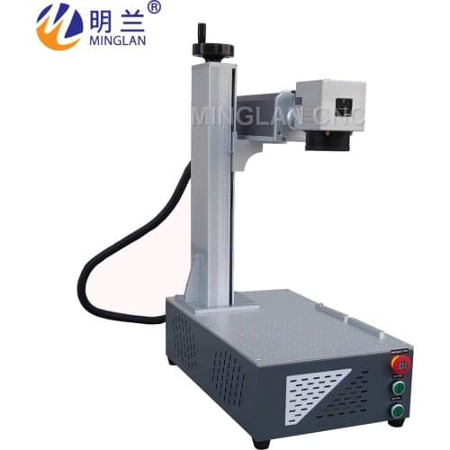 Portable model 30w 110*110mm fiber laser marking machine price with galvo laser head