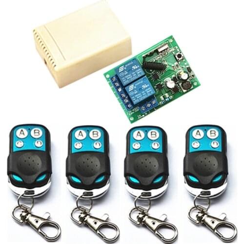 433MHz Wireless Universal Control AC220V 2-Channel RF Relay Receiver And Transmitter, Remote Lighting/Garage/Motor Switch