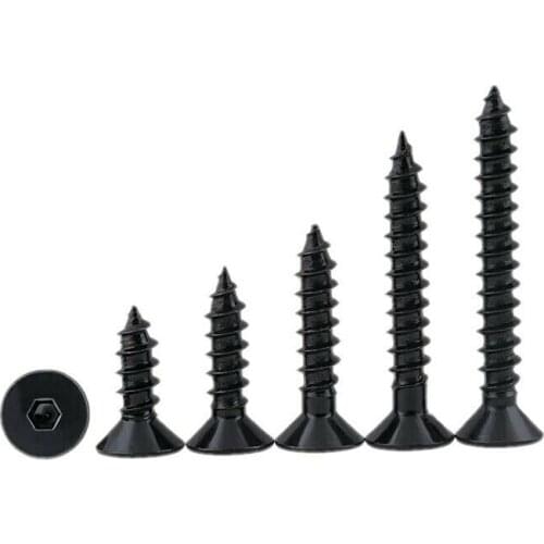 M4 Grade 8.8 flat head / countersunk hexagon socket self-tapping screws
