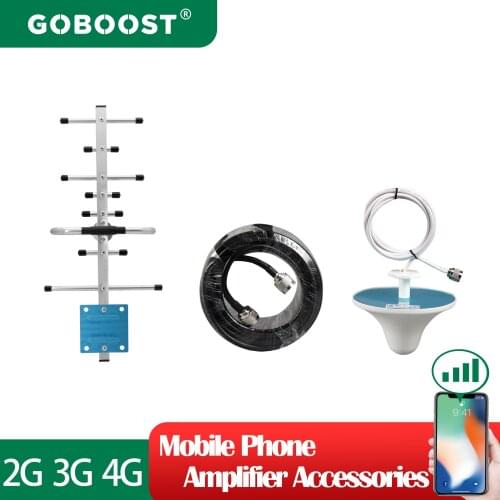GOBOOST 3g 4g Network Indoor Antenna Cable 800mhz-2700 Mhz For Internet Cellular Amplifier Ceiling 3dBi Gain WCDMA 900 1800 2100