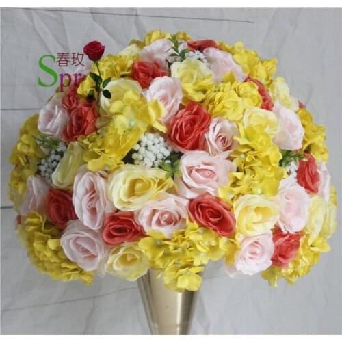 SPR Free shipping!50cm wedding road lead artificial flower kissing ball wedding flower wall table flower centerpiece decoration