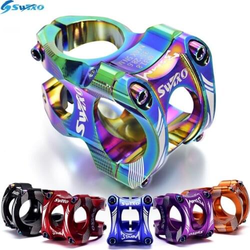 SWTXO Mountain Bike Stem 31.8mm Full CNC Aluminum Alloy Bicycle Stem Ultralight 0 Degree Rise 31.8*28.6 * 50MM DH AM Enduro