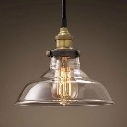 Vintage Loft Industrial American Lustre Glass Edison Pendant Lamp Plate Kitchen Dinning Living Room Modern Home Decor Lighting