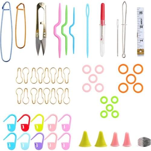 1 Set Plastic Sweater Needle Set 15CM Long Sweater Needle And 80CM Circular Pin Accessory Set Sewing Accessories