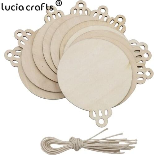 10PCS Natural wooden Round Tags Christmas tree Pendant Party Ornaments Xmas Gifts Home Decorations Art Craft E1203