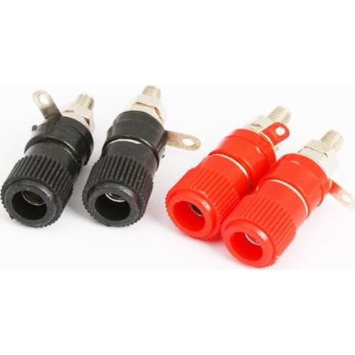 10Pcs New Terminal Blocks Js-910B Js-919 4Mm Amplifier Terminal Connector Binding Post Banana Plug Jack Mount