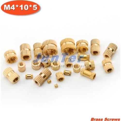 1000pcs/lot M4*10*5 Injection copper nut Copper inserts Knurled nut Copper flower mother