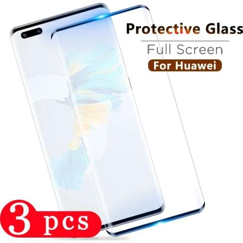3/2/1Pcs full cover for huawei mate 40 30E pro plus RS 30 20 lite phone screen protector mate 20X tempered glass protective film