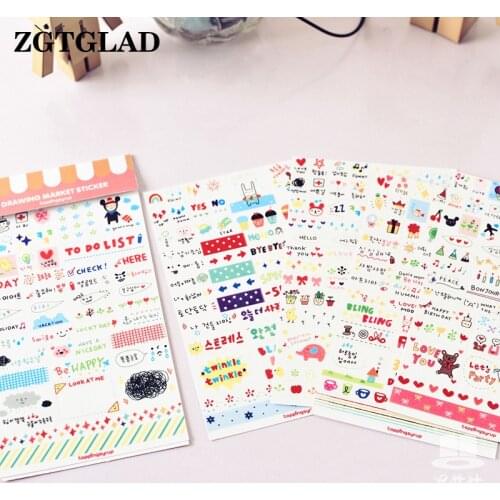 6x DIY Calendar Paper Sticker For Scrapbooking Diary Planner Photo Album Decor