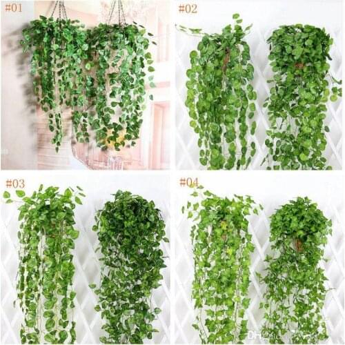 90cm length 9 branches Hanging Vine Leaves Artificial Greenery Artificial Plants Leaves Garland Home Garden Wedding Wall Decor