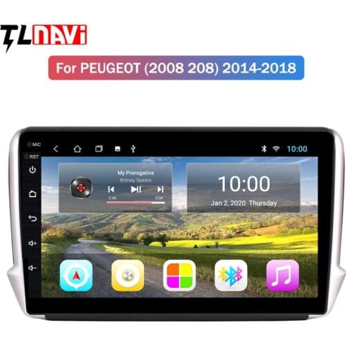 2G RAM 10.1 inch Android 10 Car GPS Multimedia For Peugeot 2008 208 series 2014-2018 Navigation Player