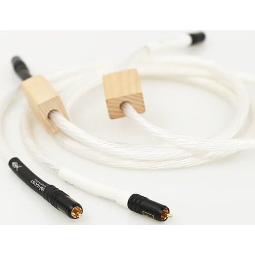 Free shipping One Pair Odin Supreme Reference Interconnect RCA Audio cable with carbon fiber RCA plug