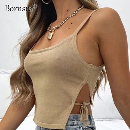 Женские хлопковые майки Bornsra China At AliExpress