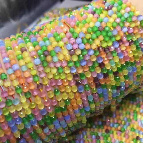 Natural Crystal Loose Beads Colorful Opal Football Face Beads / Strips For DIY Necklaces Bracelets Earrings Jewelry Accessories