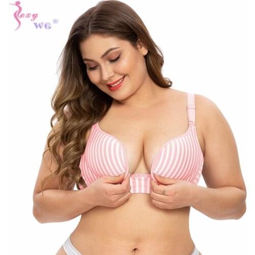 SEXYWG Maternity Nursing Bra Cotton Push Up Breast Feeding Bra for Pregnant Women Pregnancy Intimate Lactation Lingerie Button