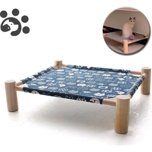 Cat Hammock Wood Tree Pet Bed for Cats Cute Cat Beds Washable Hammocks Beds for Small Dog Pets House Cat Bed Cama para Gato